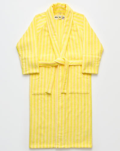 Naram Bathrobe, pristine & neon yellow