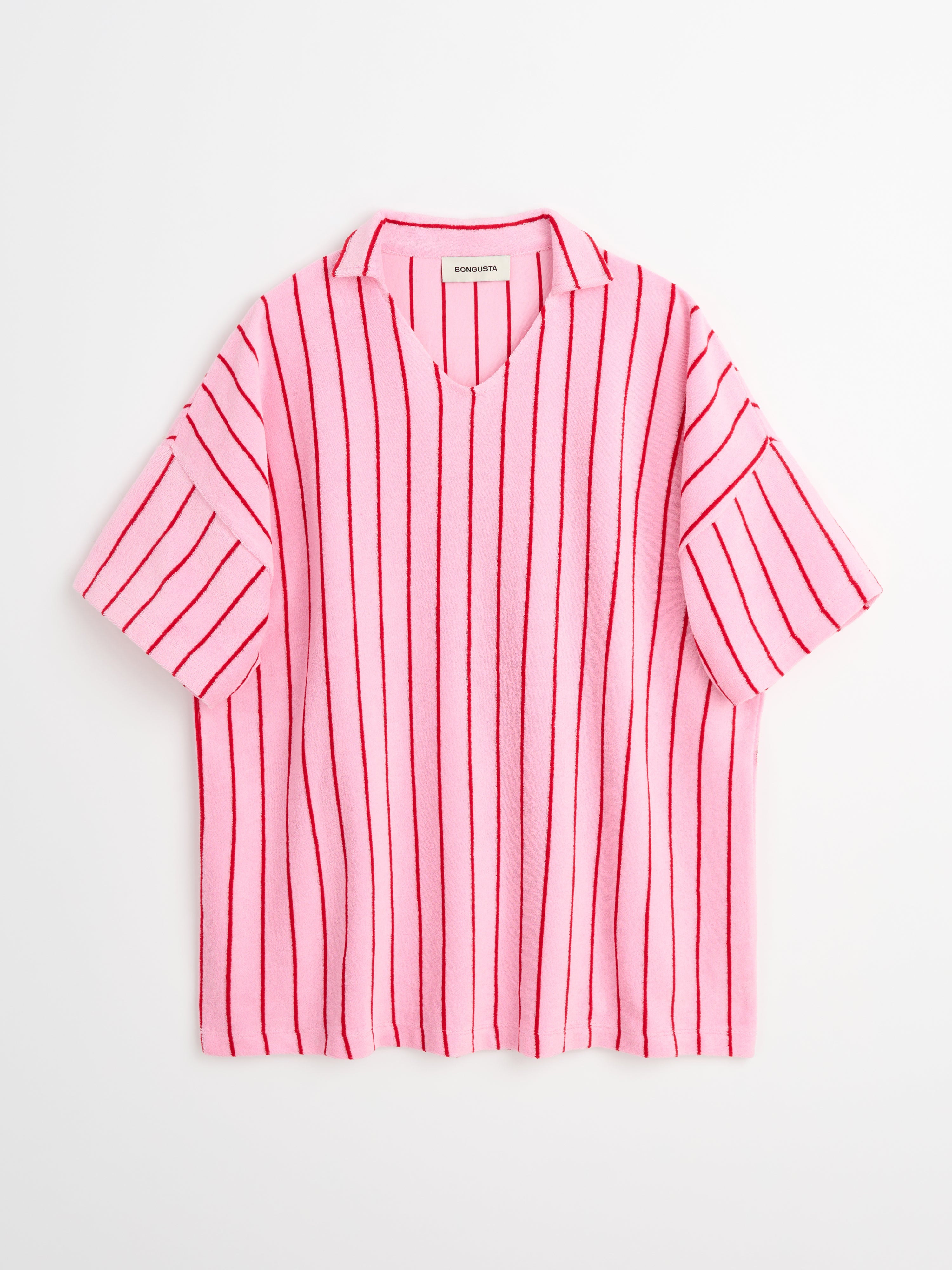 Naram Collar Tee, baby pink & ski patrol