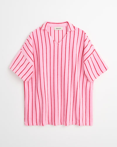 Naram Collar Tee, baby pink & ski patrol