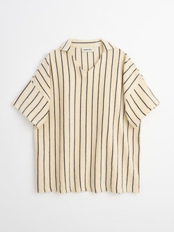 Naram Collar Tee, creme & ink