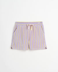 Naram Gym Shorts, lilac & neon yellow