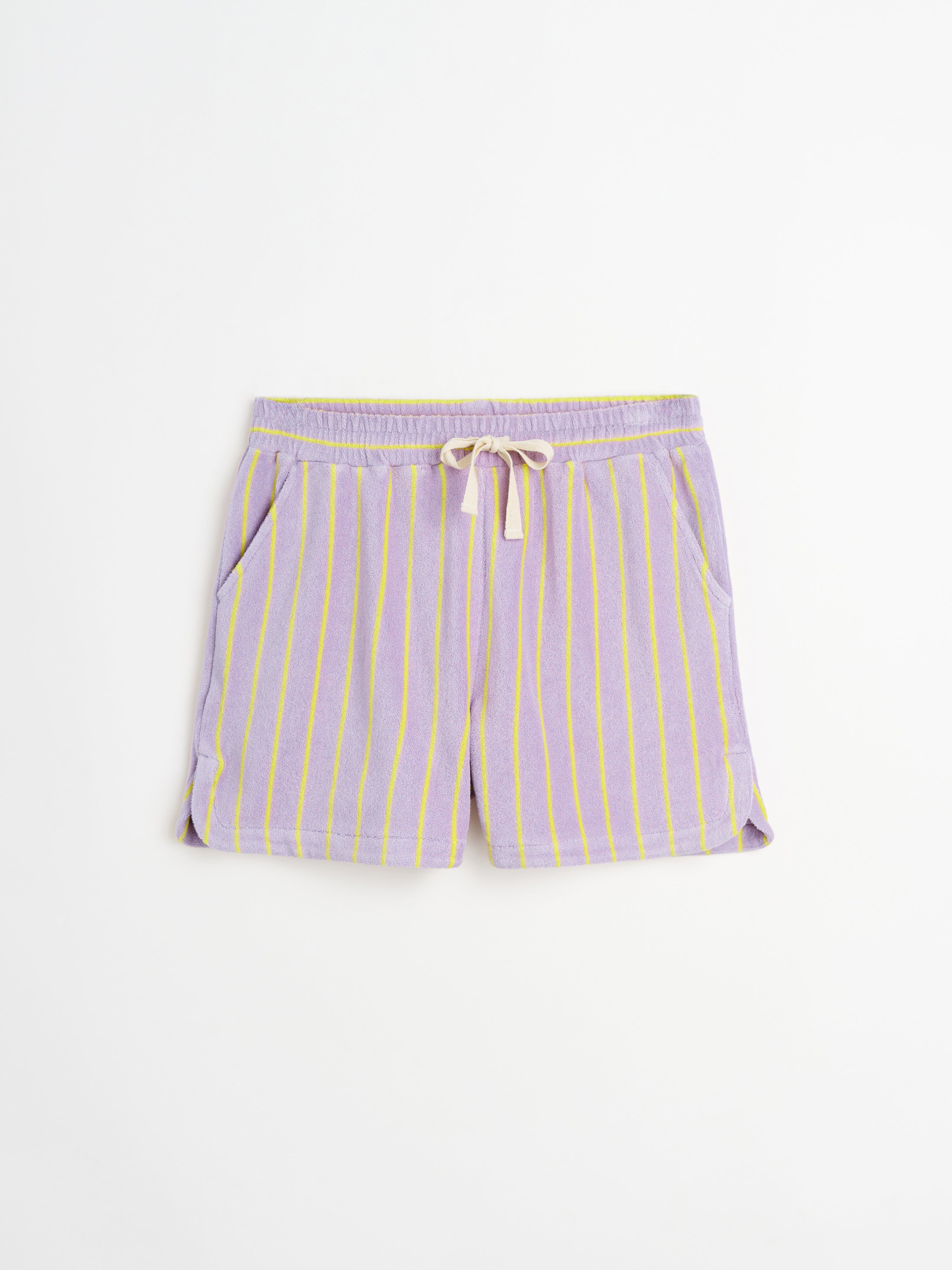 Naram Gym Shorts, lilac & neon yellow
