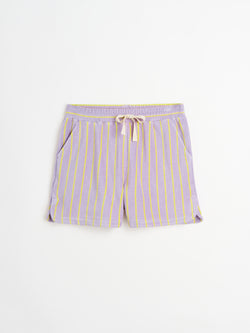 Naram Gym Shorts, lilac & neon yellow