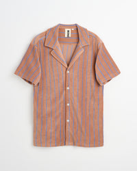 Naram Shirt, camel & ultramarine