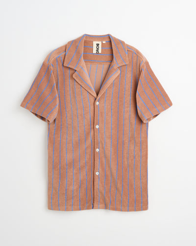 Naram Shirt, camel & ultramarine