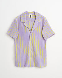 Naram Shirt, lilac & neon yellow