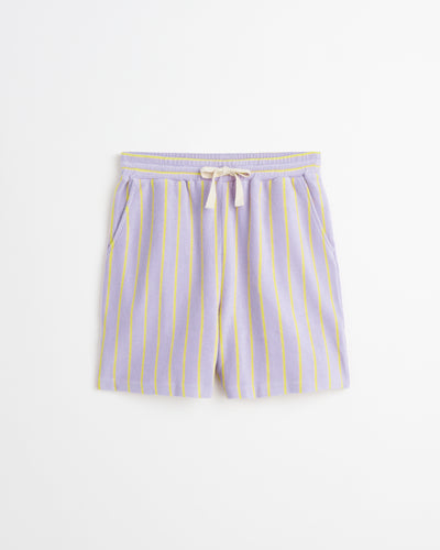 Naram Shorts, lilac & neon yellow