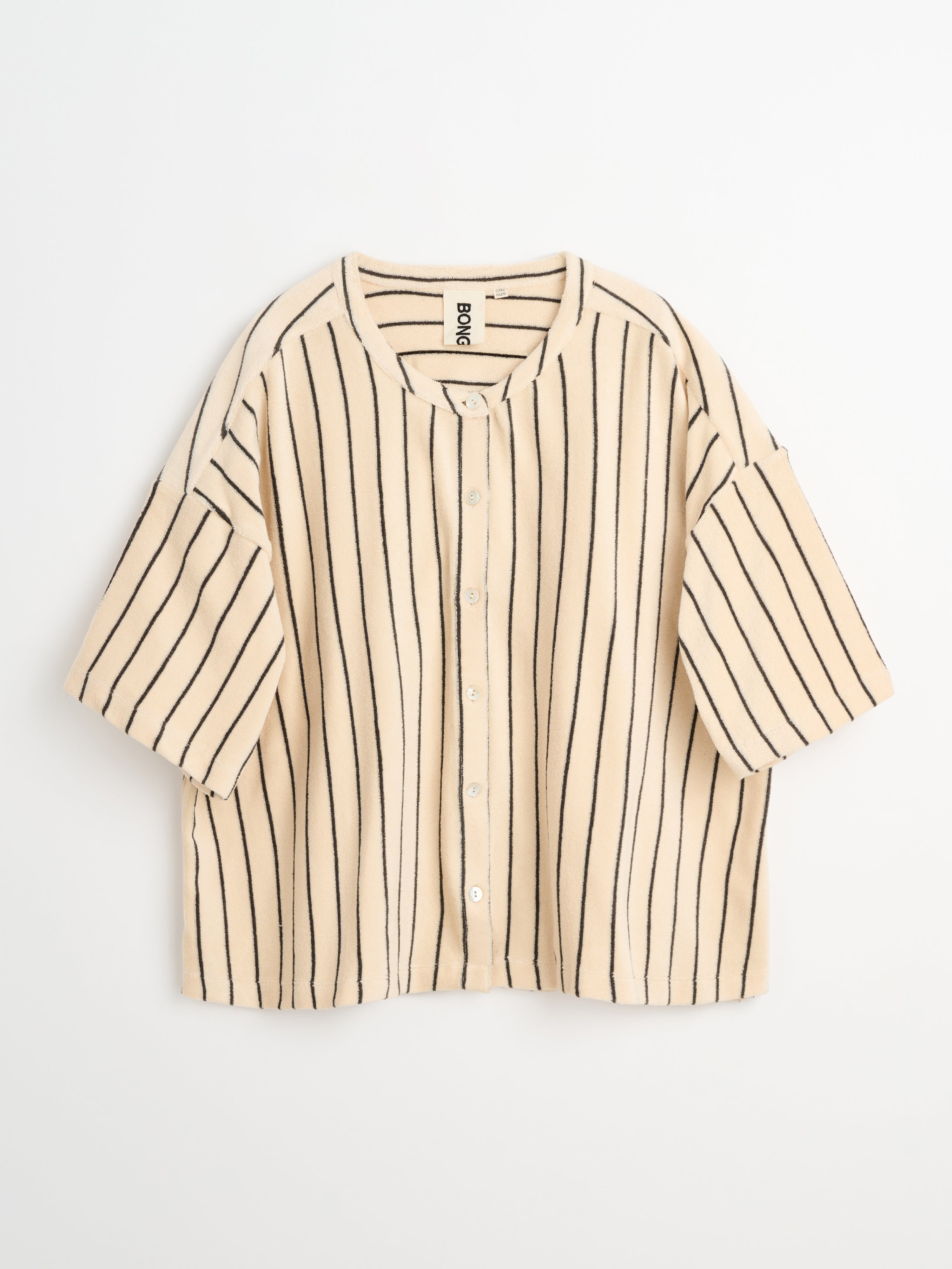 Naram Oversized Shirt, creme & ink