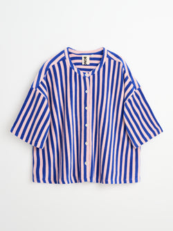 Naram Oversized Shirt, dazzling blue & rose