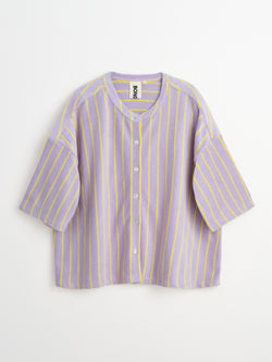 Naram Oversized Shirt, lilac & neon yellow