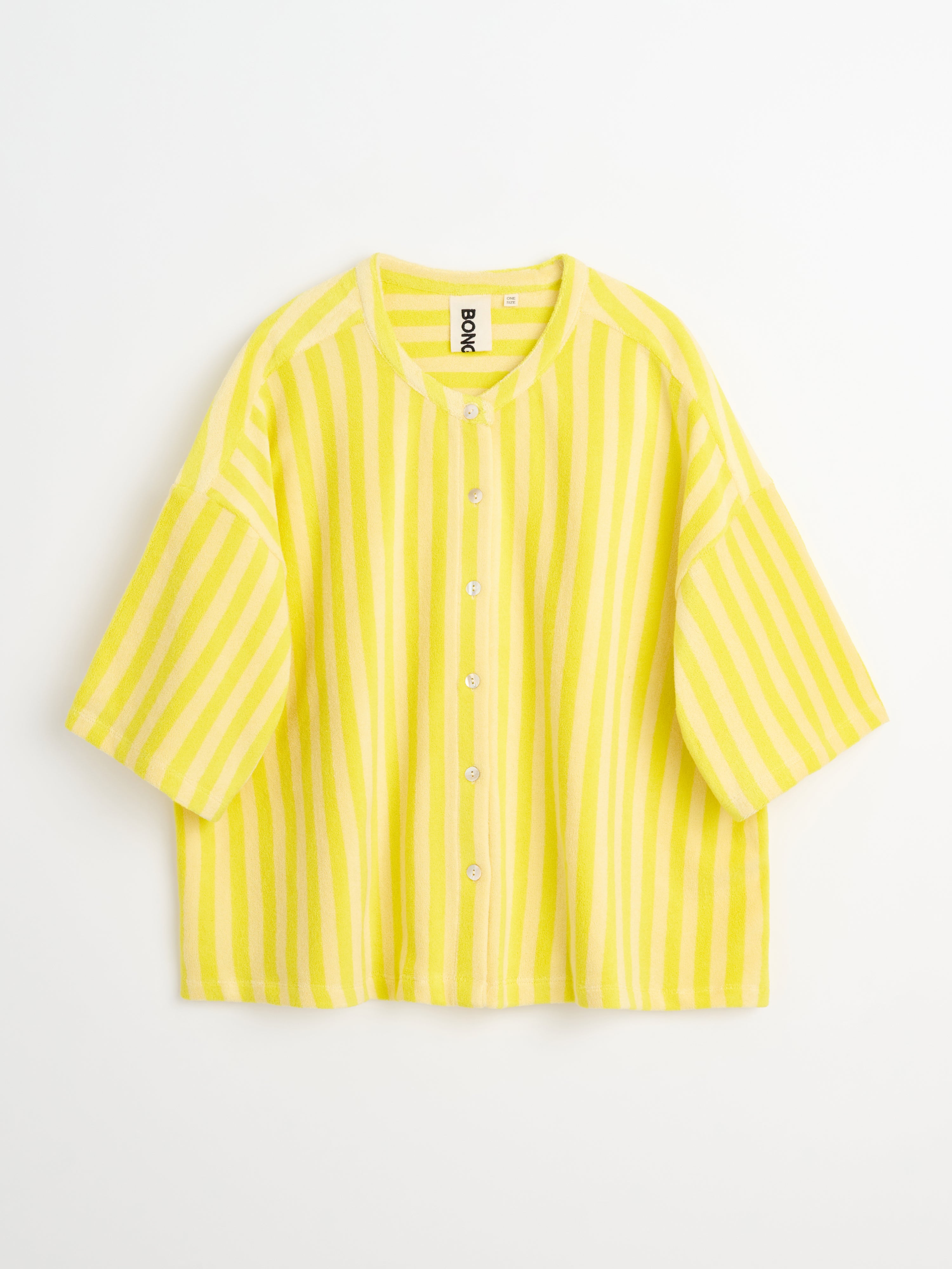 Naram Oversized Shirt, pristine & neon yellow