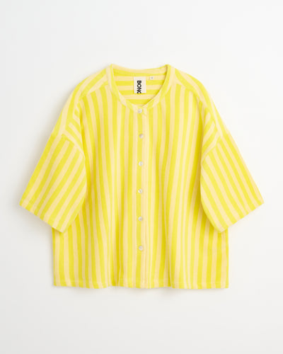 Naram Oversized Shirt, pristine & neon yellow