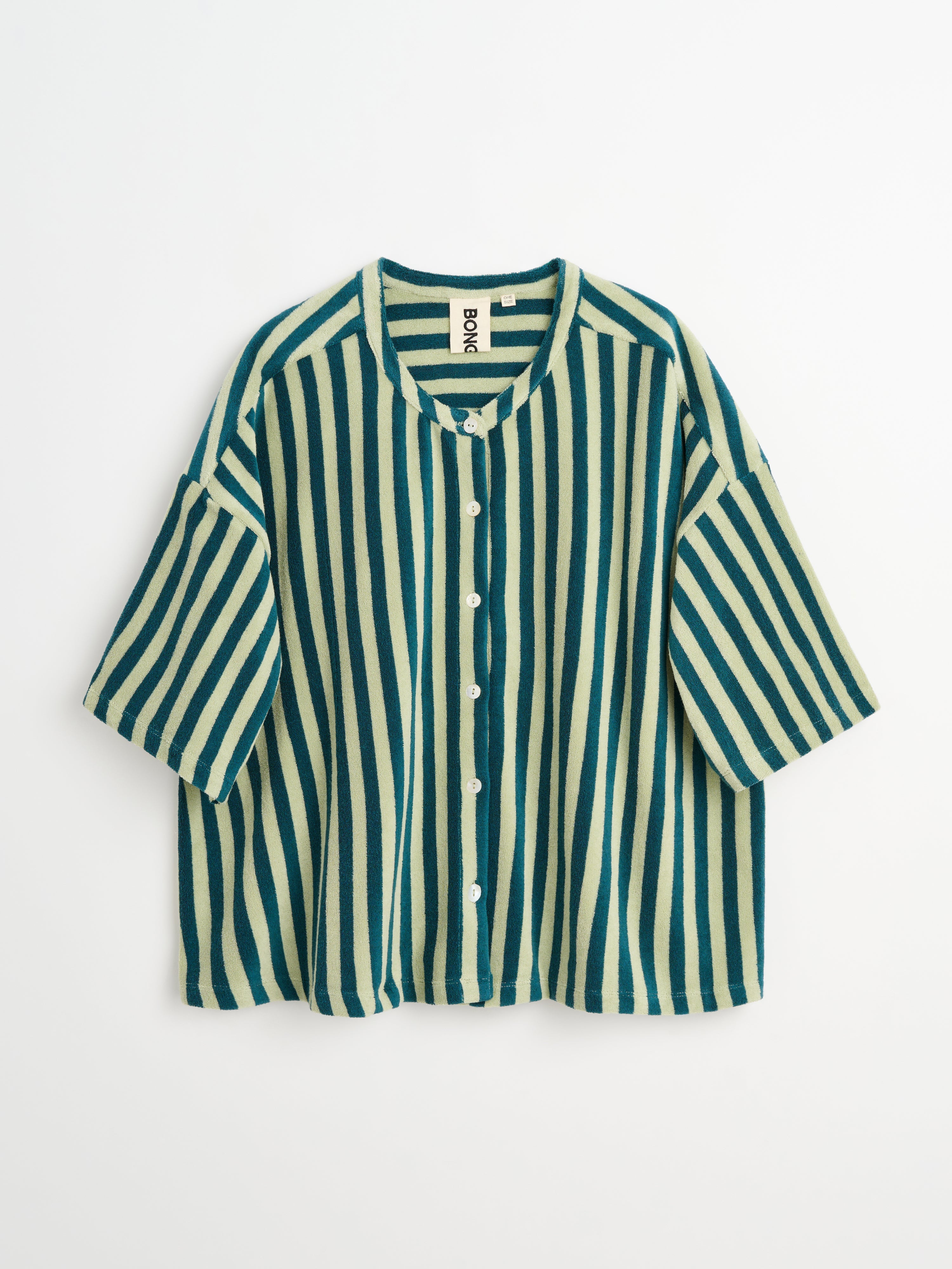 Naram Oversized Shirt, sea foam & deep teal