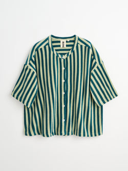 Naram Oversized Shirt, sea foam & deep teal