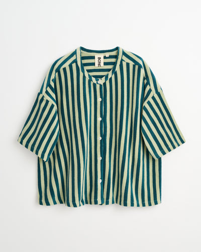 Naram Oversized Shirt, sea foam & deep teal