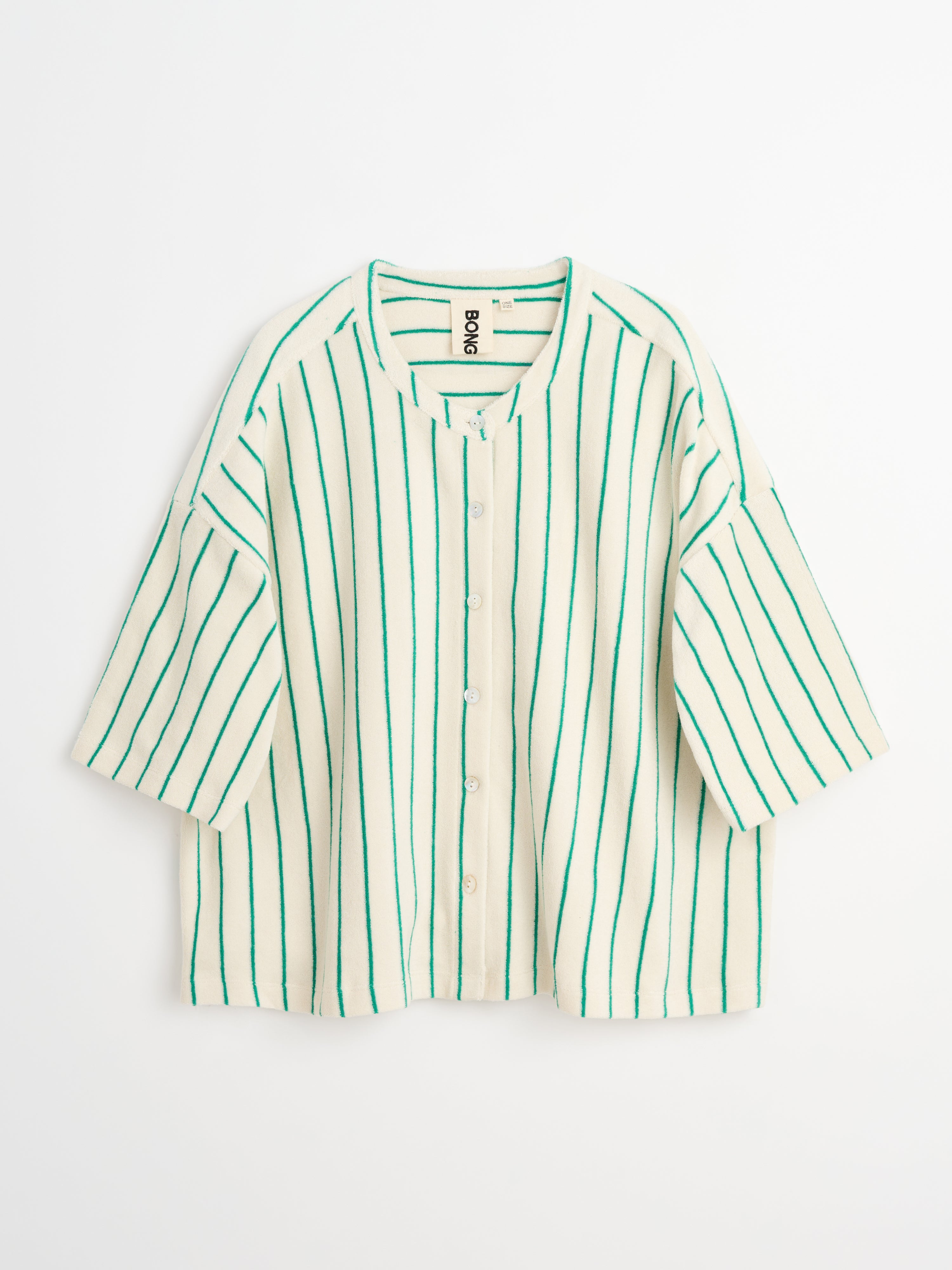 Naram Oversized Shirt, pure white & grass