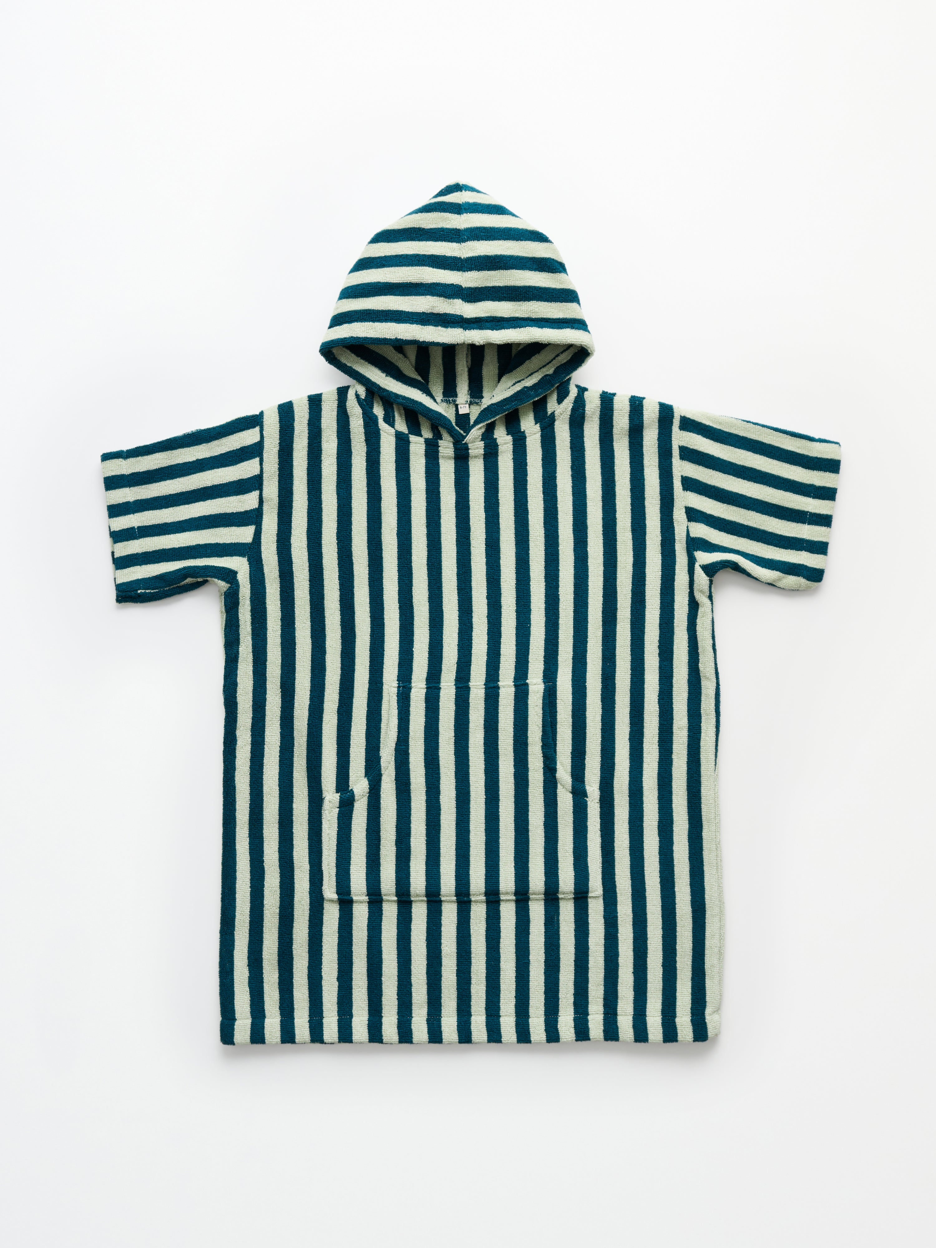 Naram Kids Poncho, sea foam & deep teal