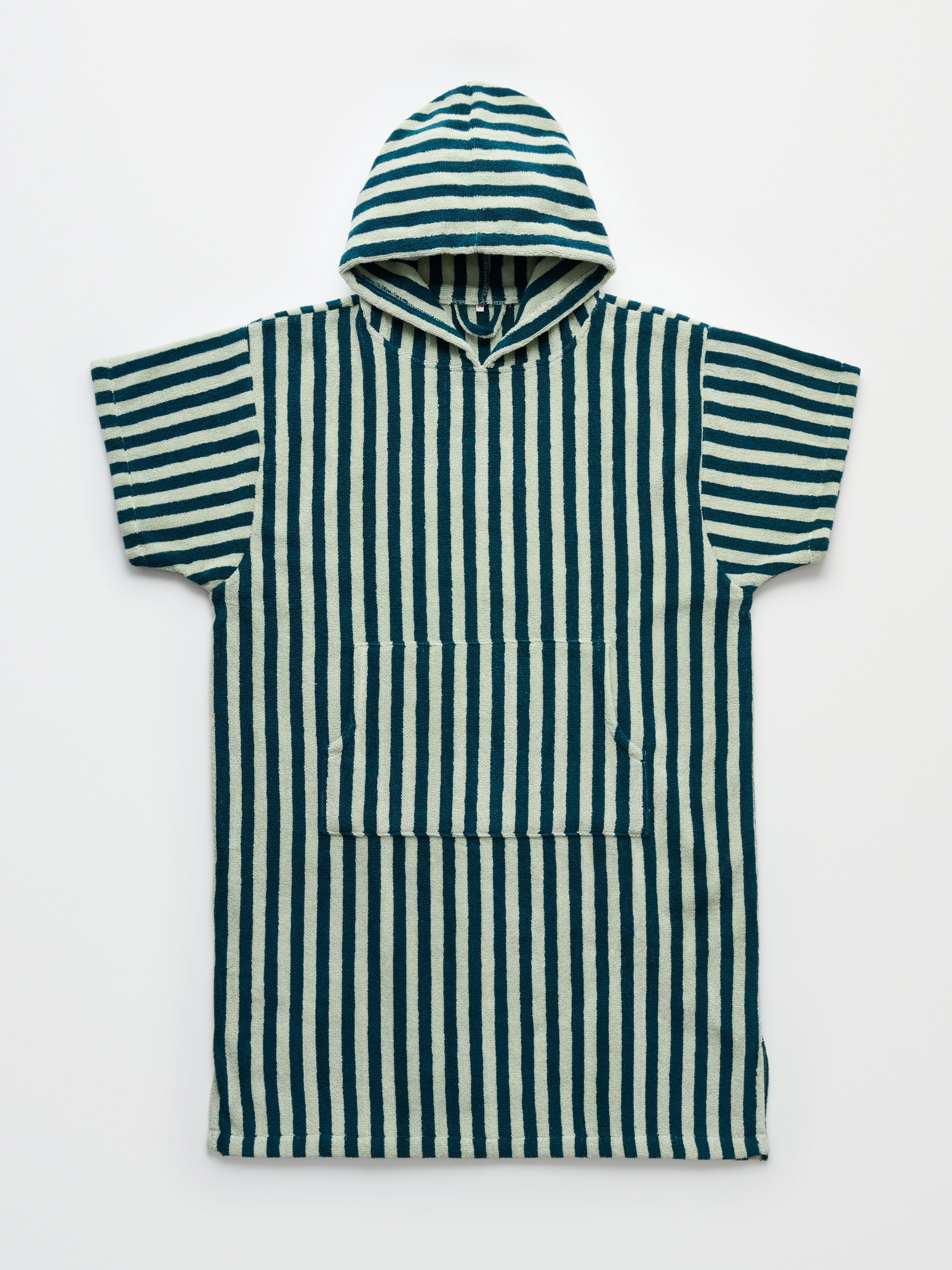 Naram Poncho, seafoam & deep teal