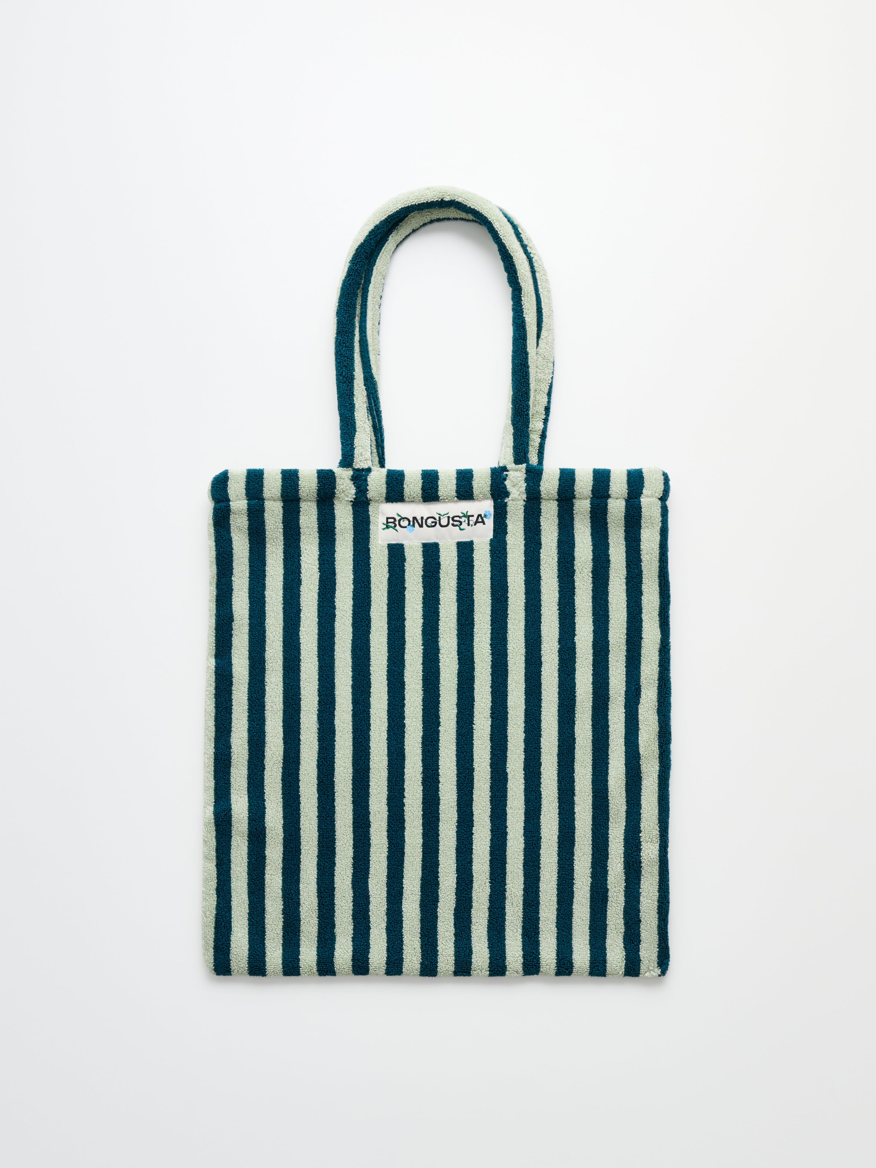 Naram Totebag, sea foam & deep teal
