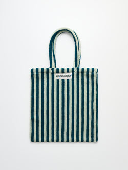 Naram Totebag, sea foam & deep teal