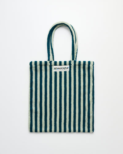 Naram Totebag, sea foam & deep teal
