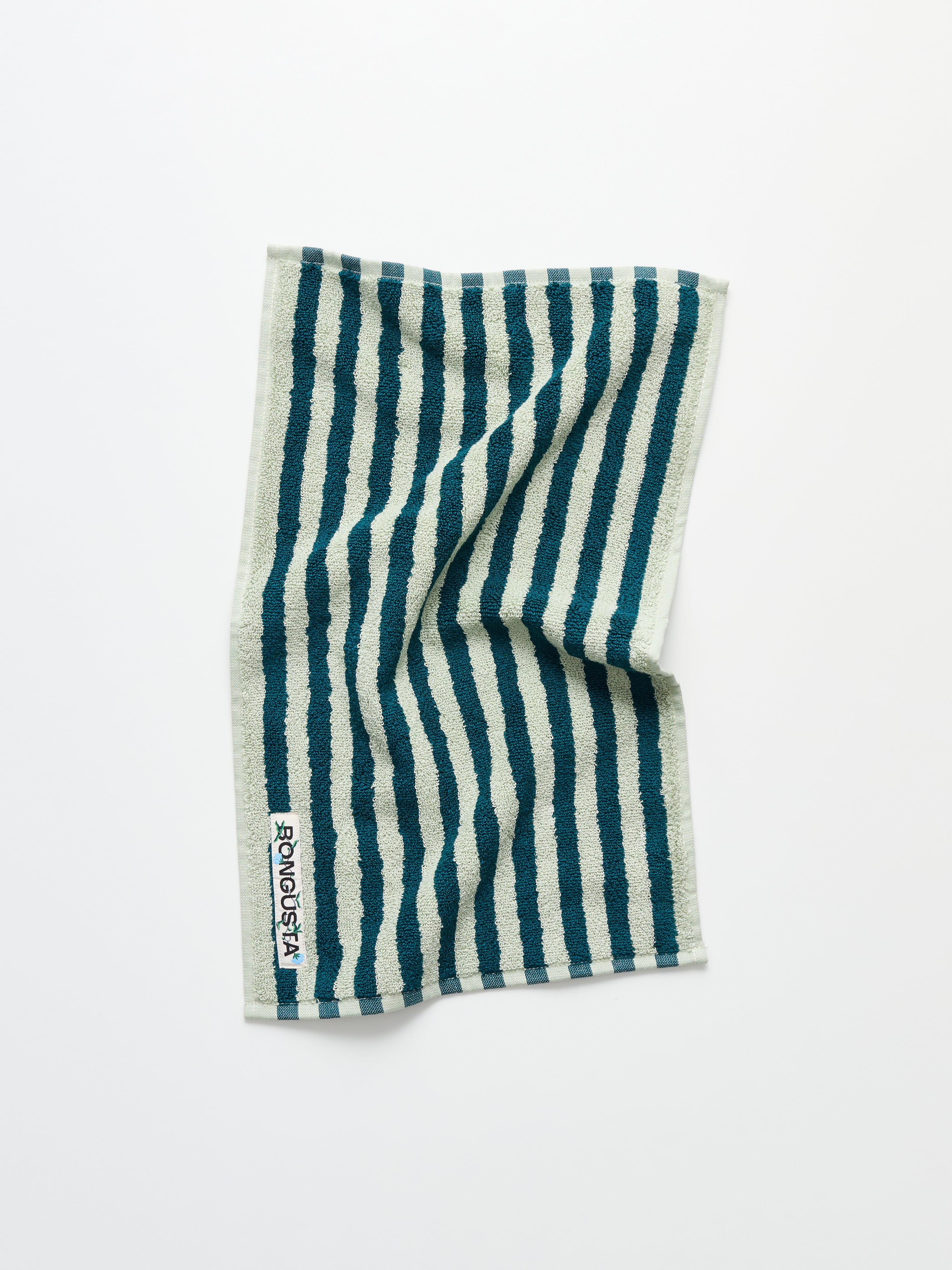 Naram Towels, sea foam & deep teal