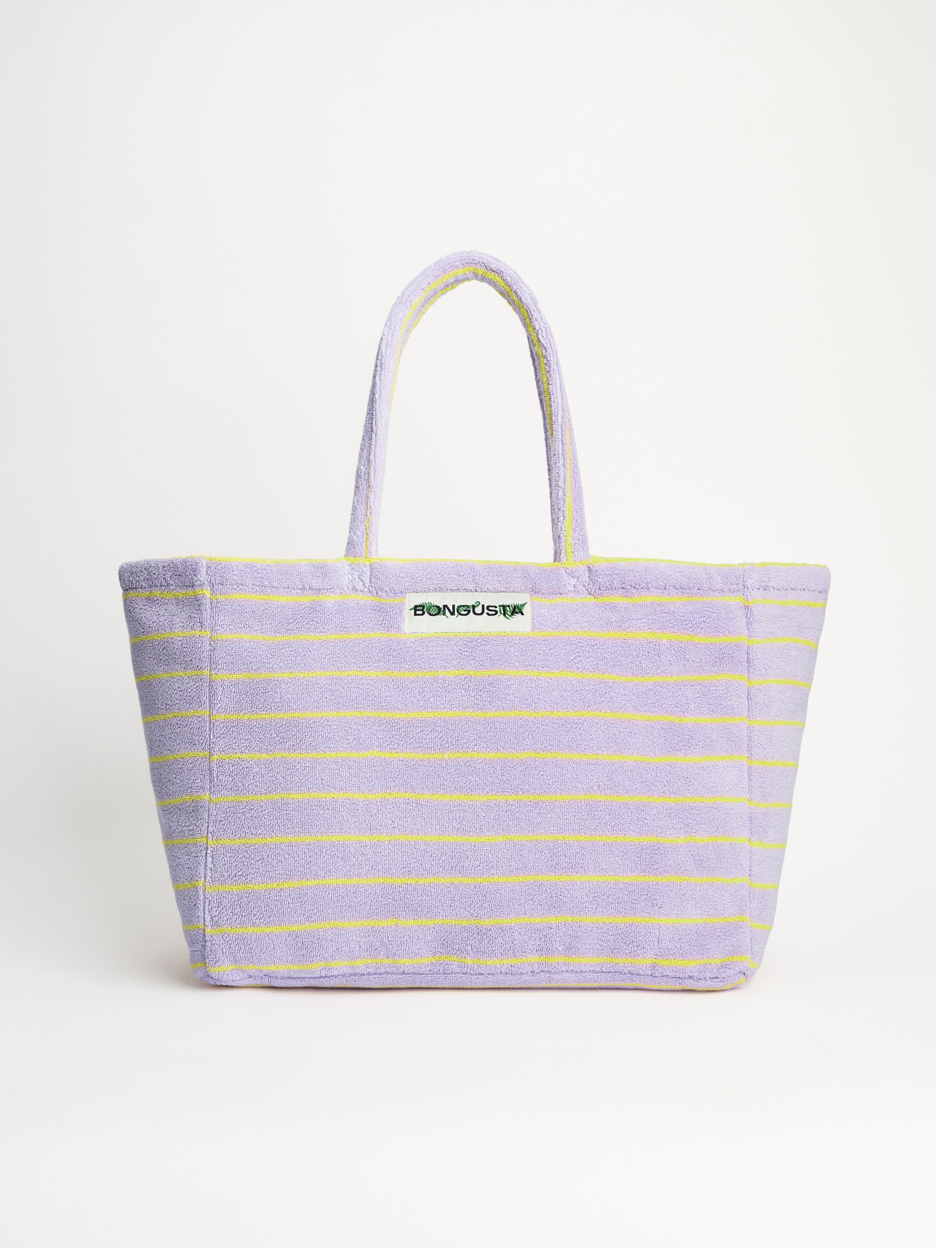 Naram Weekend Bag, lilac & neon yellow