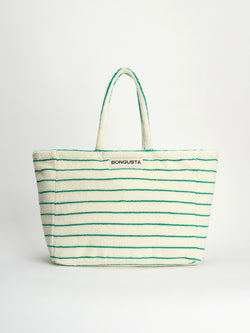 Naram Weekend Bag, pure white & grass