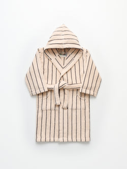 Naram Kids Bathrobe, creme & ink