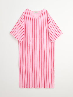 Naram Kaftan Dress, baby pink & ski patrol