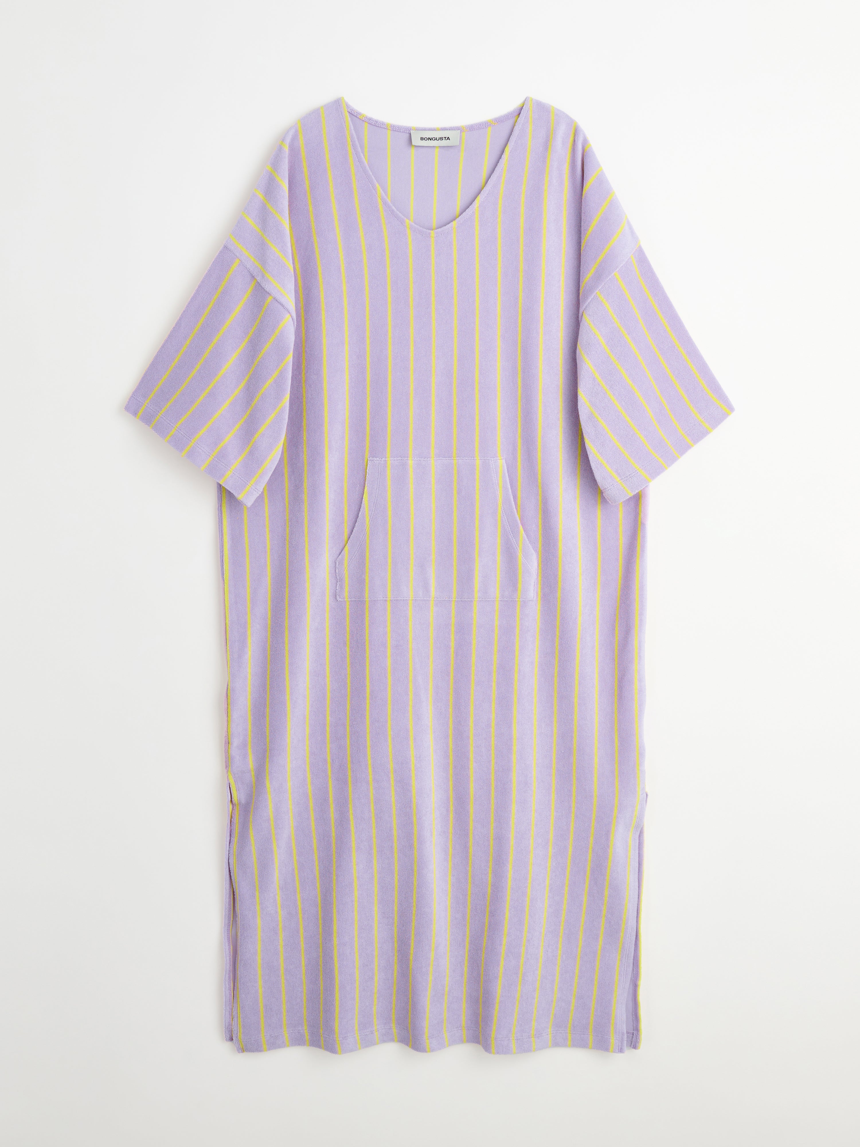 Naram Kaftan Dress, lilac & neon yellow