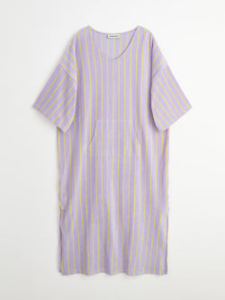 Naram Kaftan Dress, lilac & neon yellow