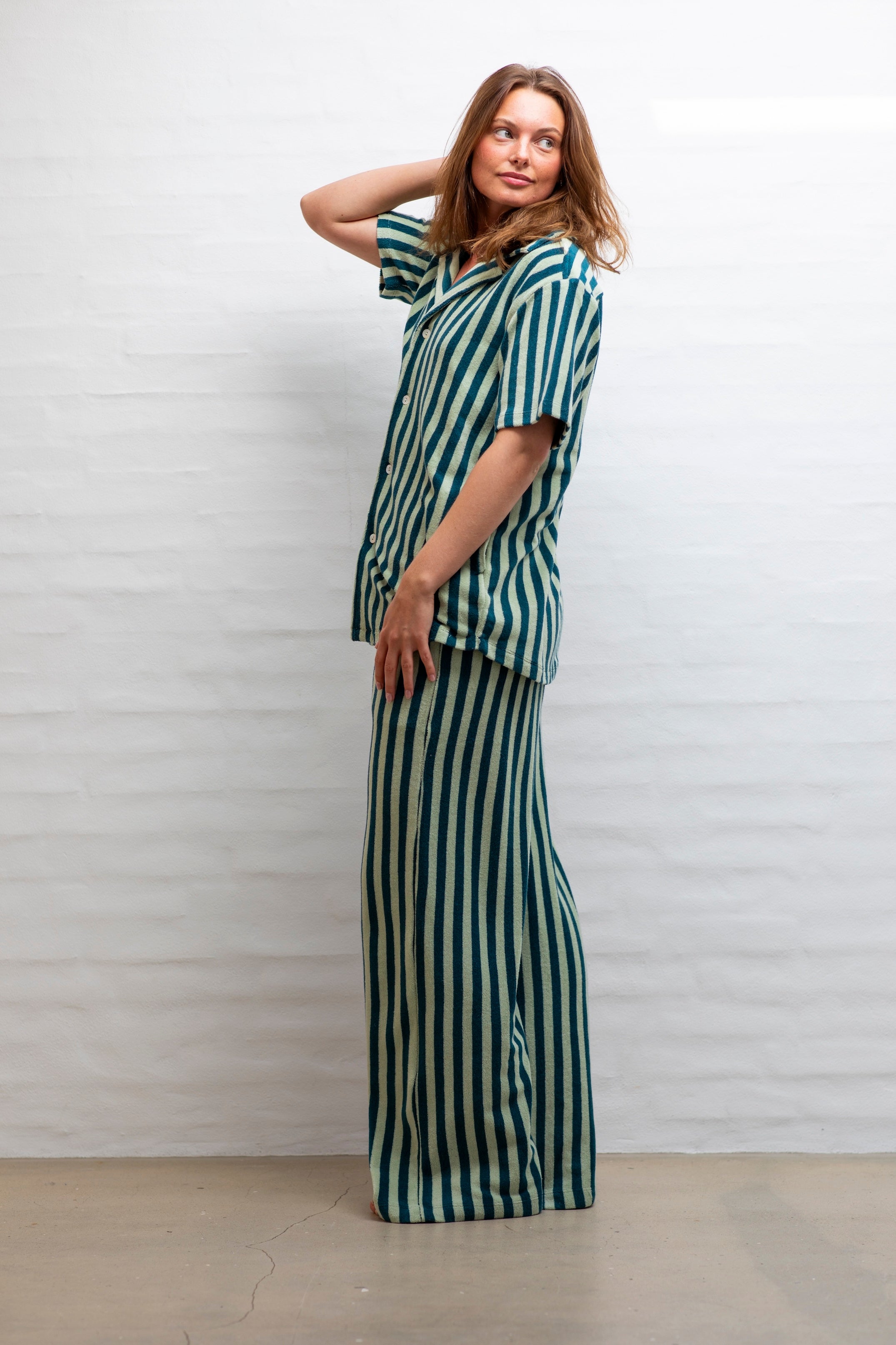 Naram Pants, sea foam & deep teal