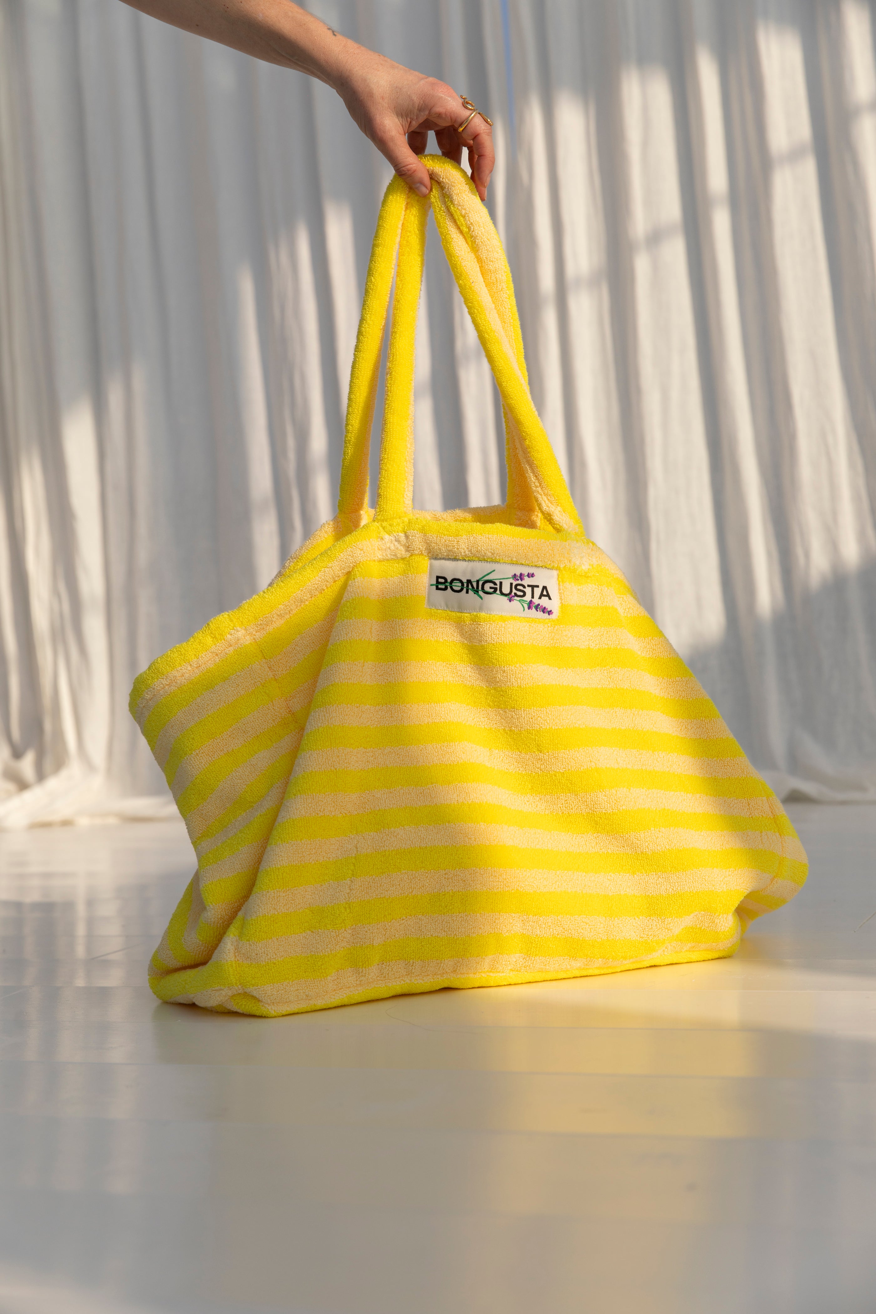 Naram Weekend Bag, pristine & neon yellow