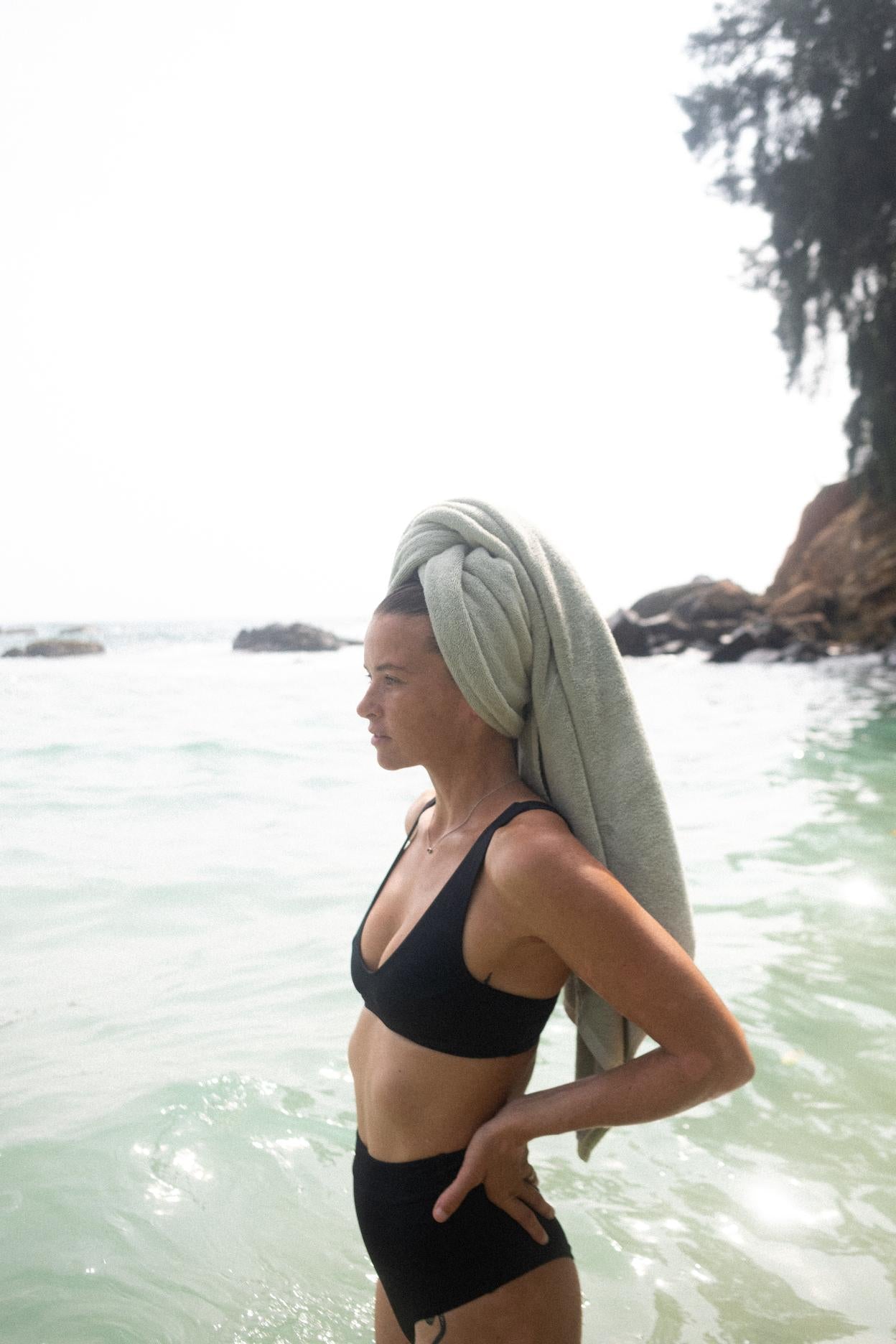 Naram Towels, silver sage