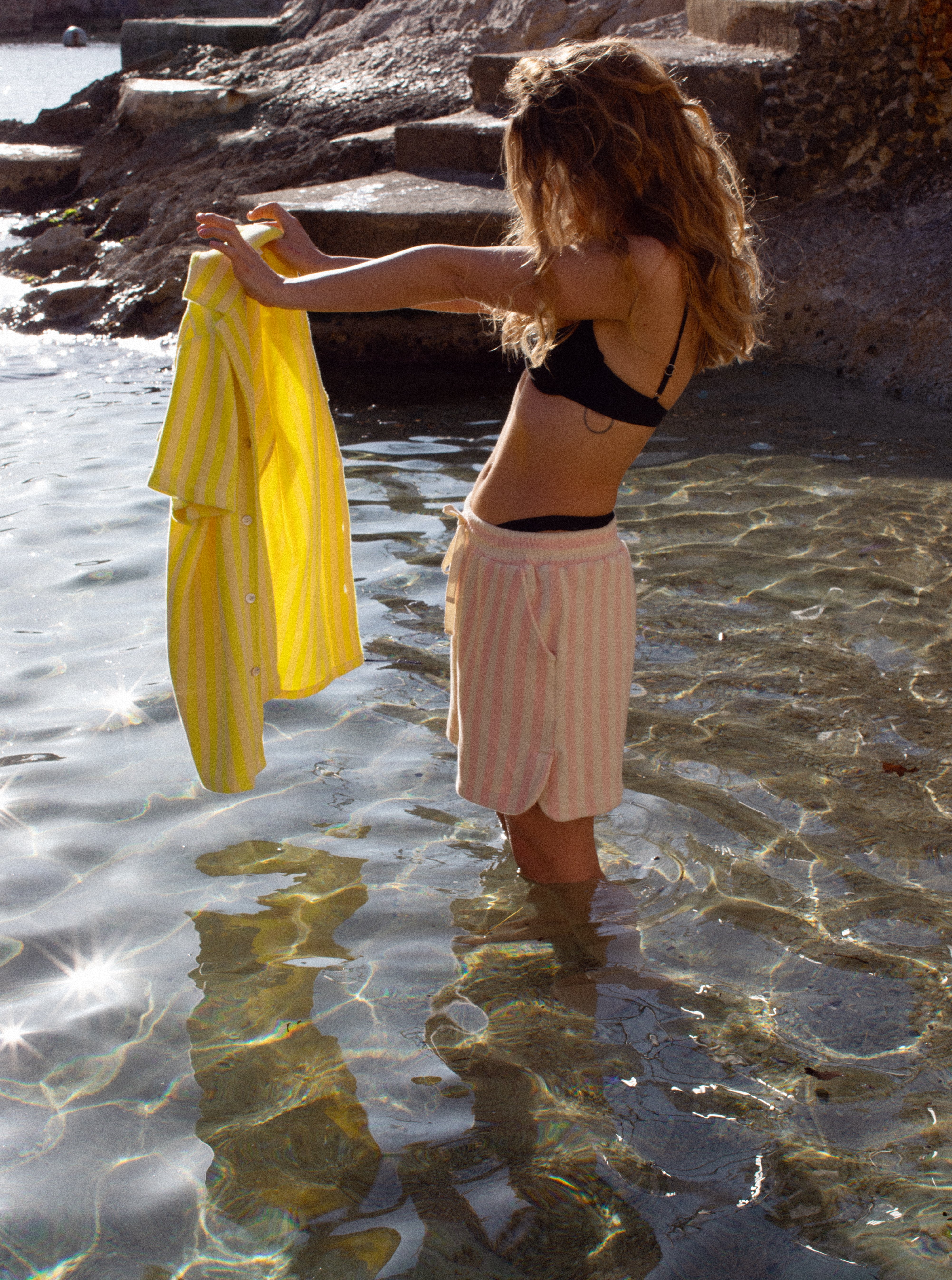 Naram Gym Shorts, tropical & creme