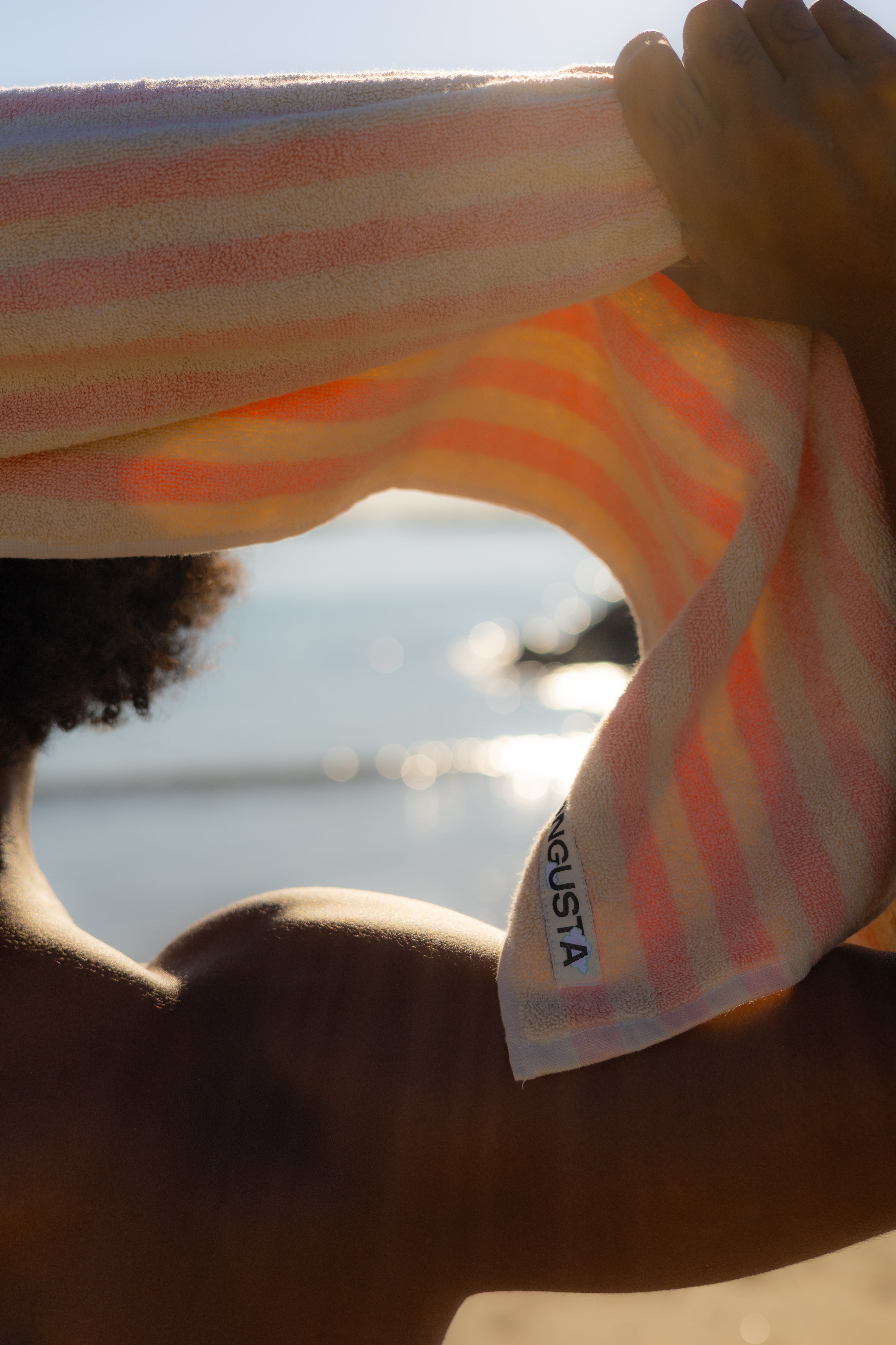 Naram Towels, tropical & creme