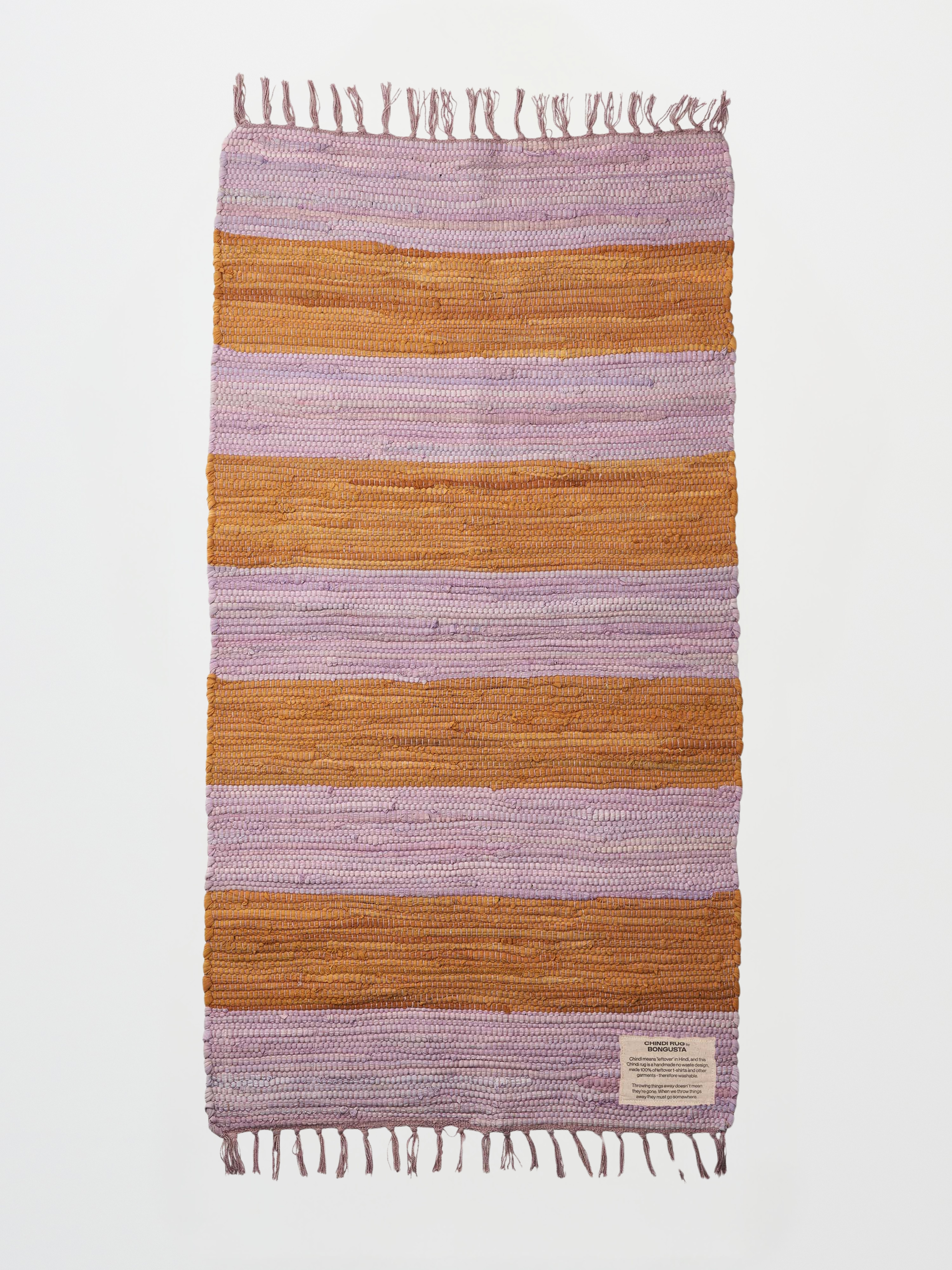Chindi Rug, lilac & golden