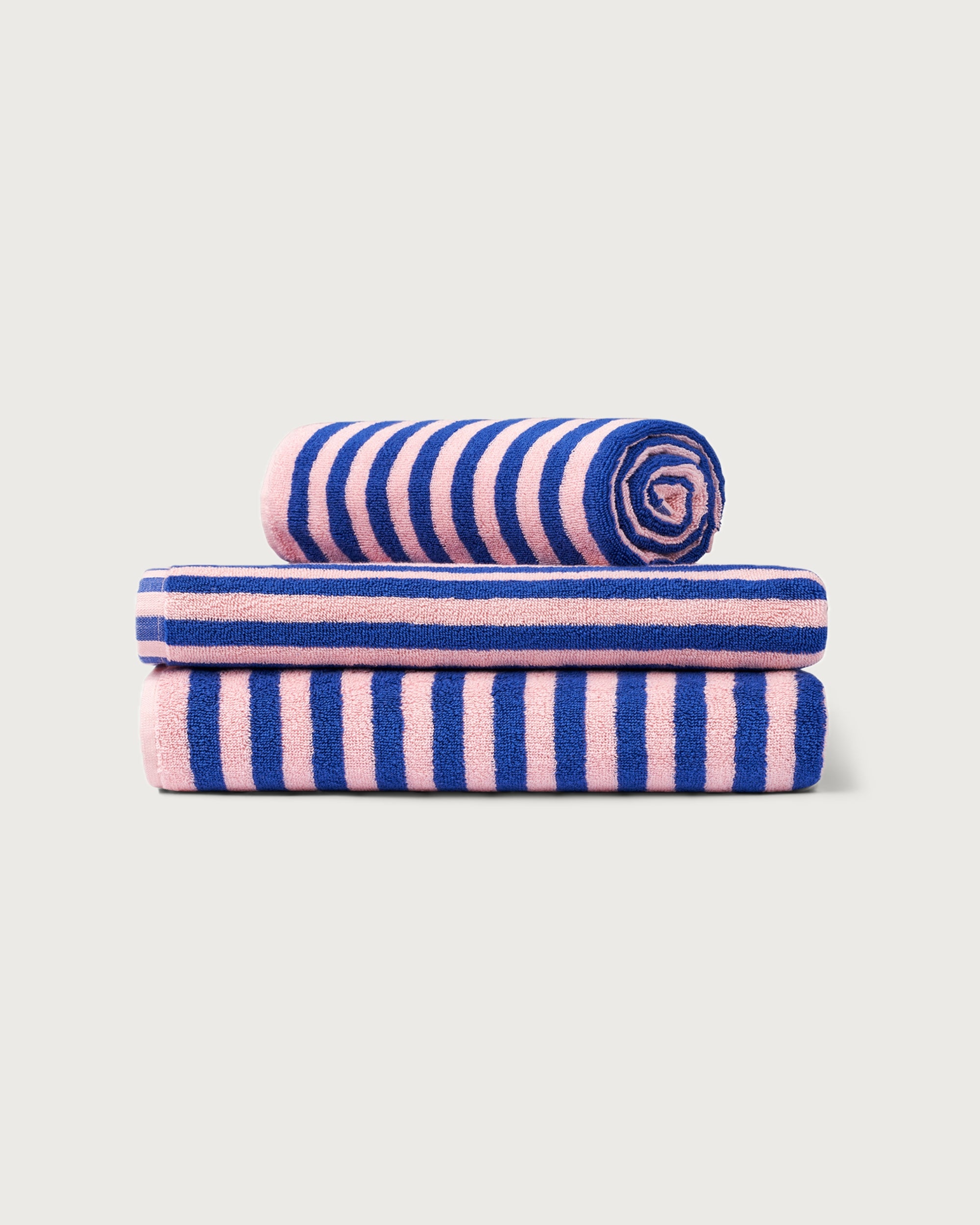 Naram Towels, dazzling blue & rose