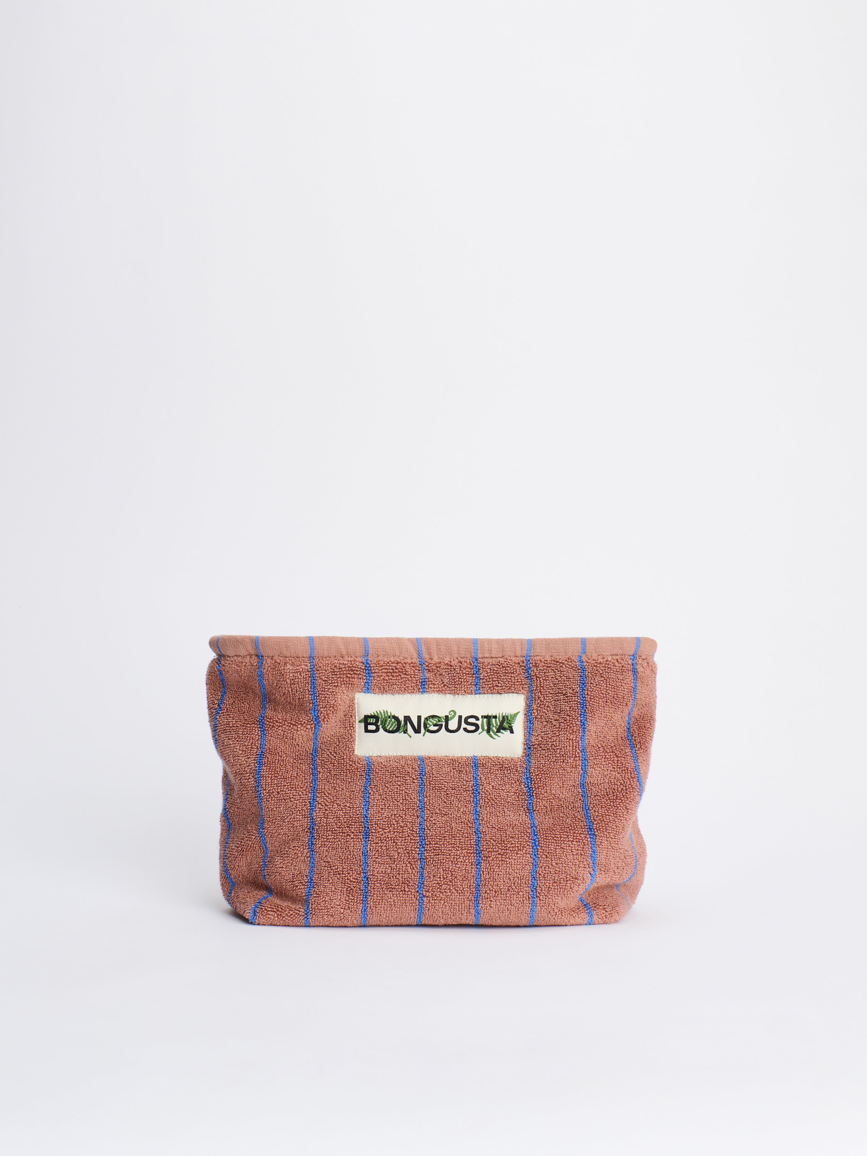 Naram Toiletry Bag, camel & ultramarine