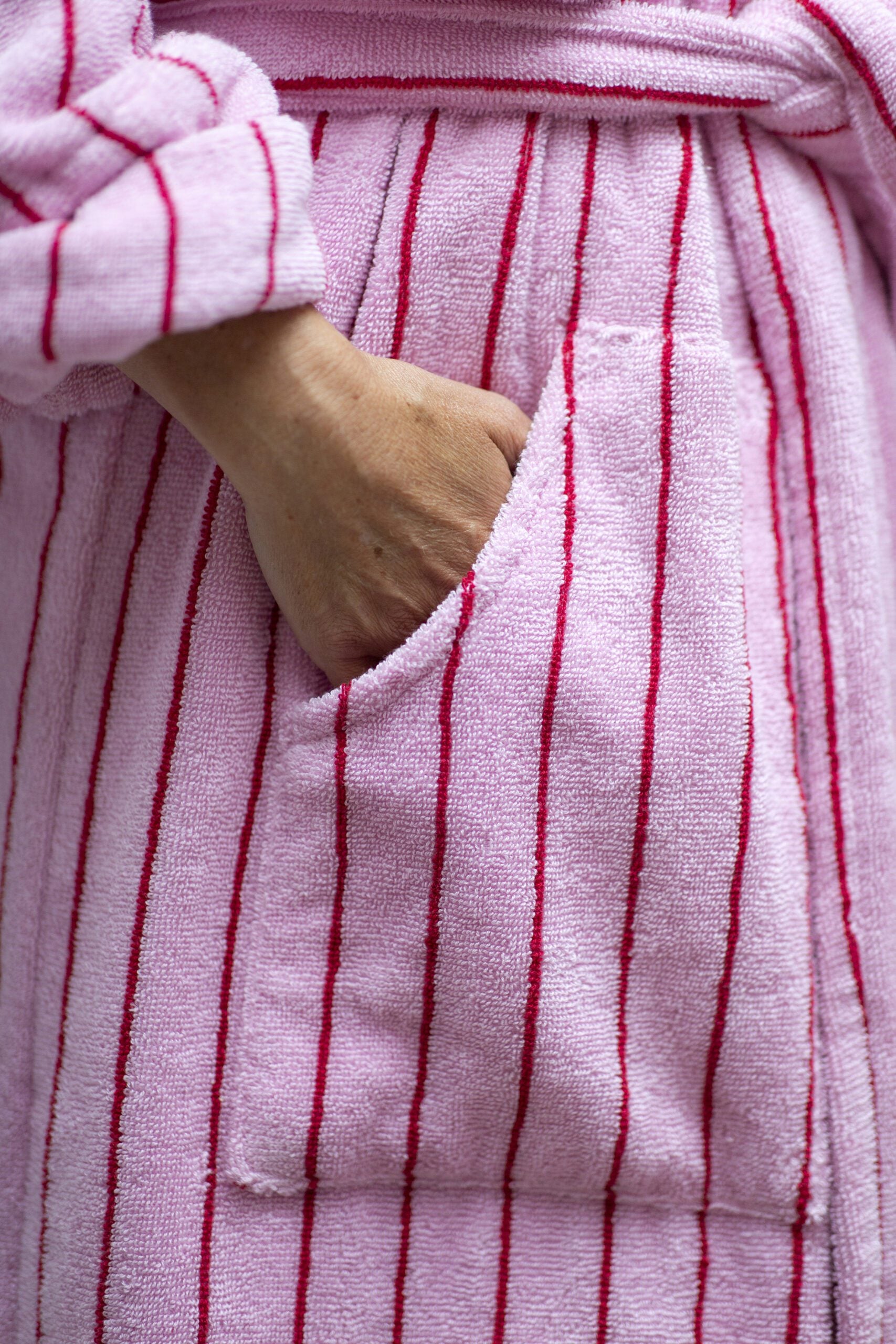 Naram Bathrobe, baby pink & ski patrol